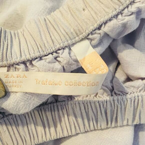 ZARA SS17 SKY BLUE OFF-THE-SHOULDER EMBROIDERED DRESS SIZE LARGE - Picture 6 of 9